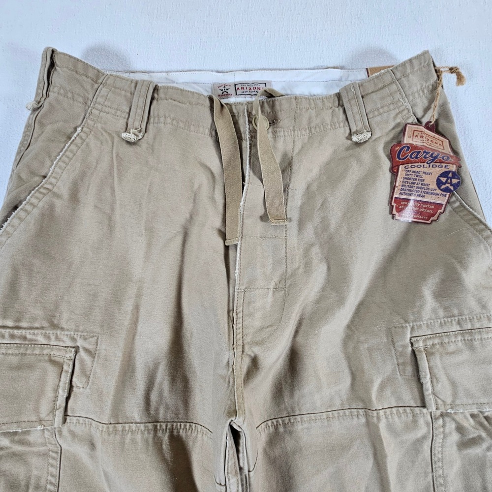Arizona Jean Co‎ Cargo Pants Mens 34x30 Flax Tan Cary Coolidge Military Surplus